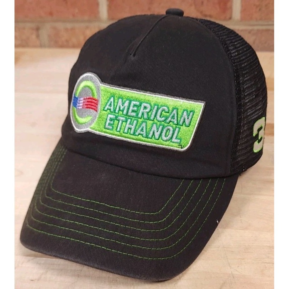 American Ethanol Pit Crew Hat Cap Black Strapback NASCAR Racing Austin Dillon #3